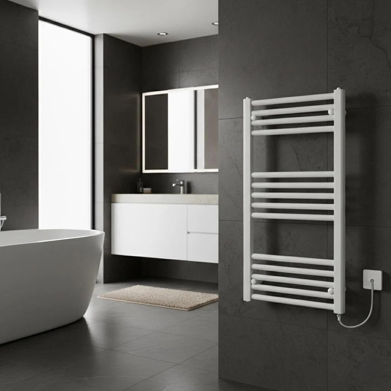 Electric Heated Towel Rail Straight 300MM