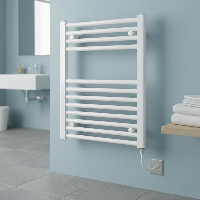 Electric Heated Towel Rail Straight 300MM