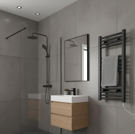 Electric Heated Towel Rail Straight 300MM