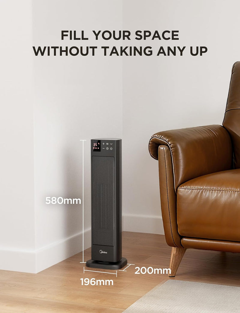 2000W Electric Heater Thermostat Remote 3 Modes 24h