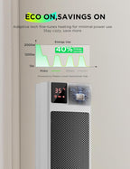 2000W Electric Heater Thermostat Remote 3 Modes 24h