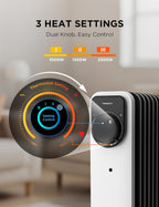 2000W Electric Heater Thermostat Remote 3 Modes 24h