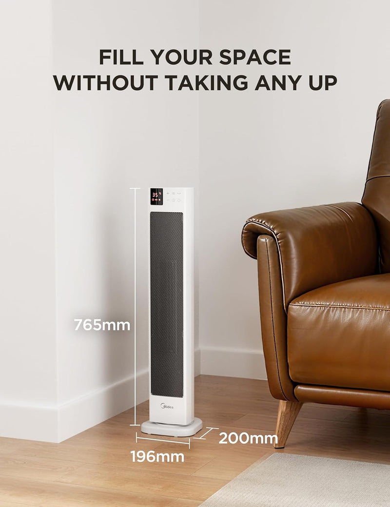 2000W Electric Heater Thermostat Remote 3 Modes 24h