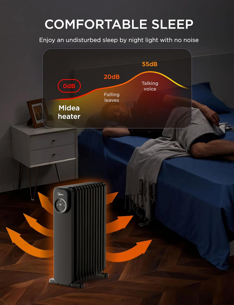 2000W Electric Heater Thermostat Remote 3 Modes 24h