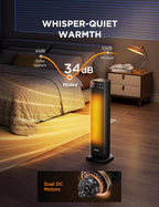 2000W Electric Heater Thermostat Remote 3 Modes 24h
