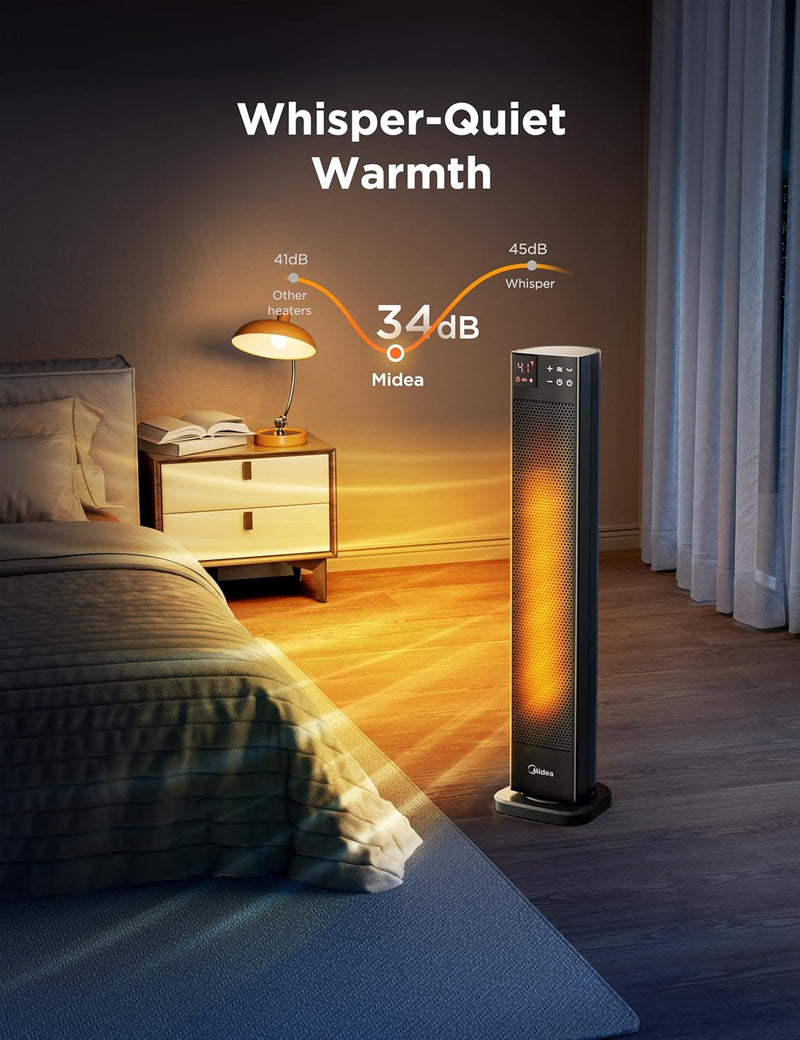 2000W Electric Heater Thermostat Remote 3 Modes 24h