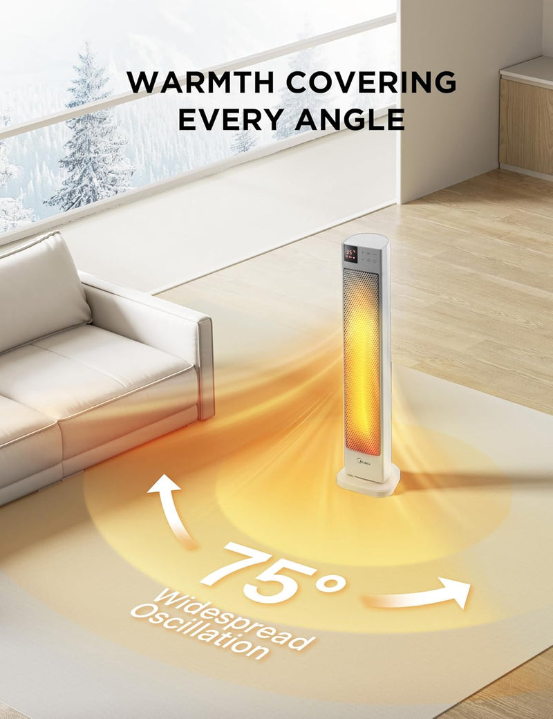 2000W Electric Heater Thermostat Remote 3 Modes 24h