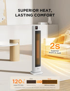 2000W Electric Heater Thermostat Remote 3 Modes 24h