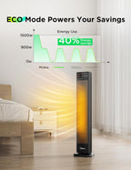 2000W Electric Heater Thermostat Remote 3 Modes 24h