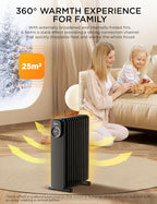 2000W Electric Heater Thermostat Remote 3 Modes 24h