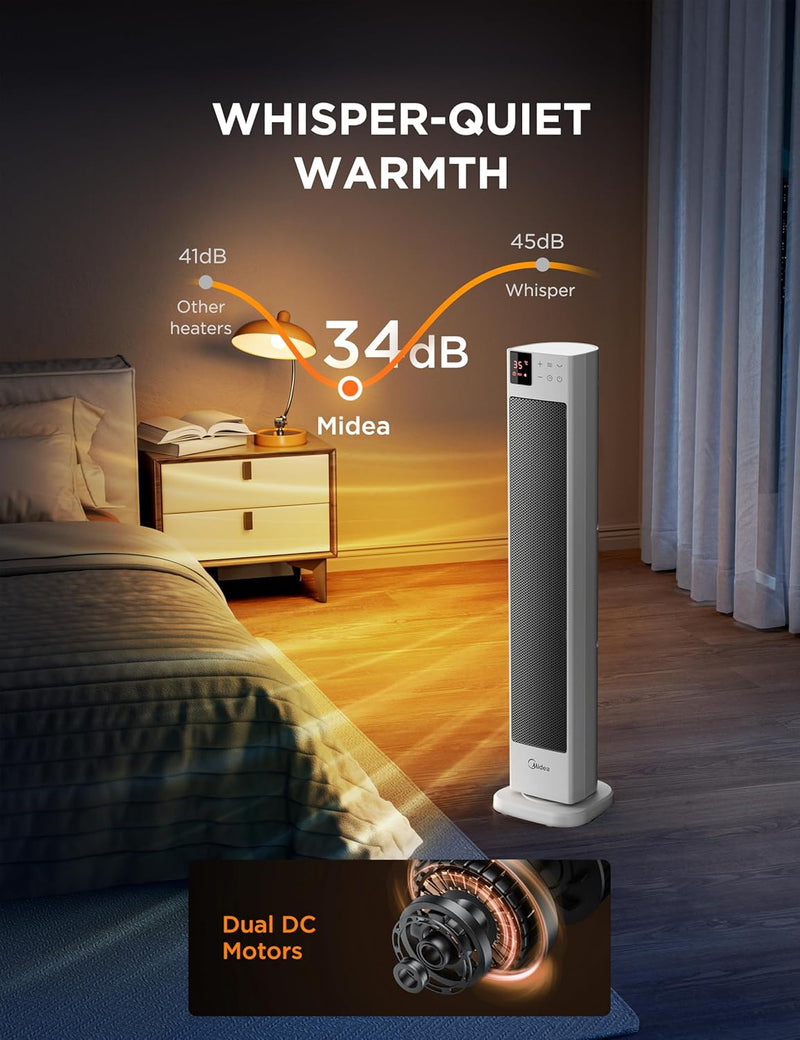2000W Electric Heater Thermostat Remote 3 Modes 24h