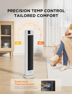 2000W Electric Heater Thermostat Remote 3 Modes 24h