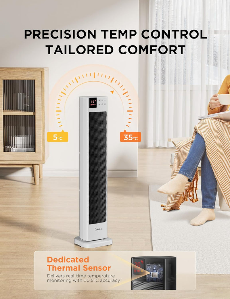 2000W Electric Heater Thermostat Remote 3 Modes 24h