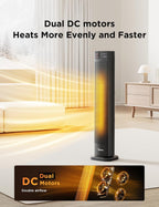 2000W Electric Heater Thermostat Remote 3 Modes 24h