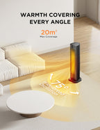 2000W Electric Heater Thermostat Remote 3 Modes 24h