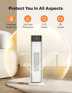 Electric Heater 2000W Energy Efficient Silent Space Portable