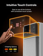 Electric Heater 2000W Energy Efficient Silent Space Portable