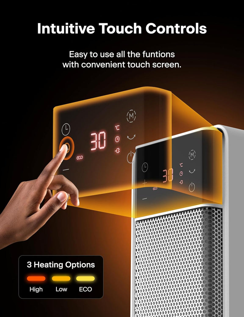 Electric Heater 2000W Energy Efficient Silent Space Portable