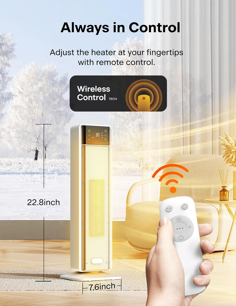Electric Heater 2000W Energy Efficient Silent Space Portable