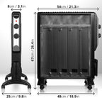 Electric Heater Oil Free Radiator Convection 2000W Standing