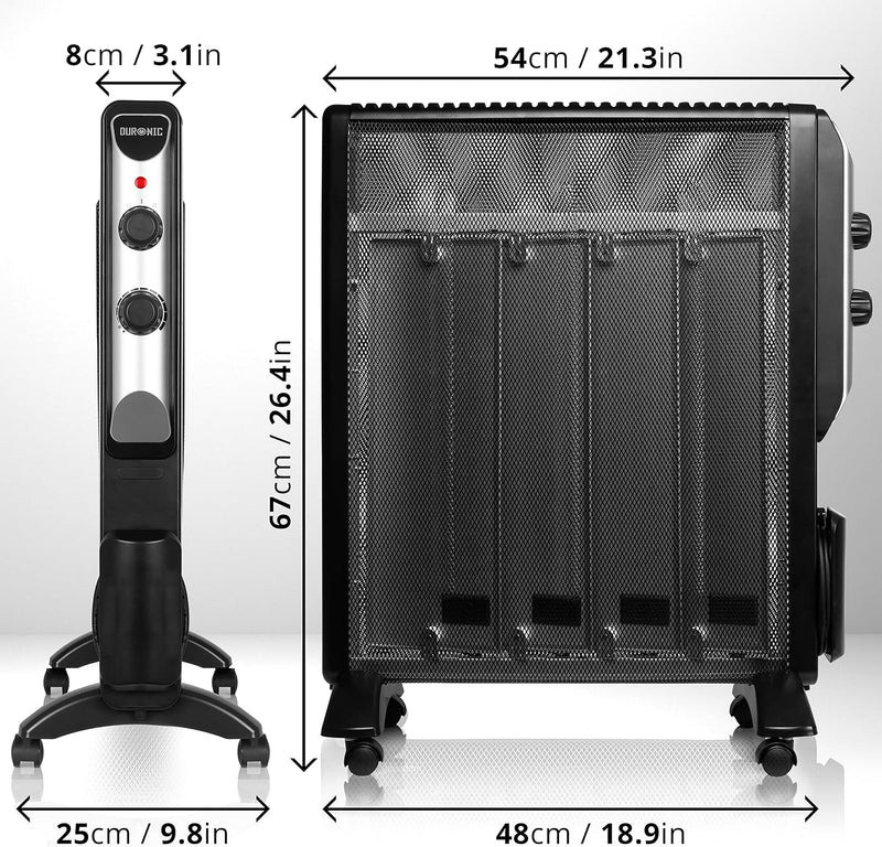 Electric Heater Oil Free Radiator Convection 2000W Standing