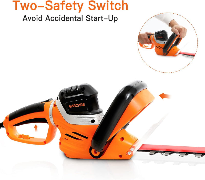 Electric Hedge Trimmer Corded 4.8amp 24inch Dual-Action Laser
