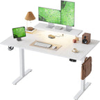 Electric Height Adjustable Desk with 2 Fabric Drawers