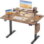 Electric Height Adjustable Desk with 2 Fabric Drawers