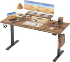 Electric Height Adjustable Desk with 2 Fabric Drawers