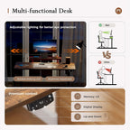 Electric Height Adjustable Desk with 2 Fabric Drawers