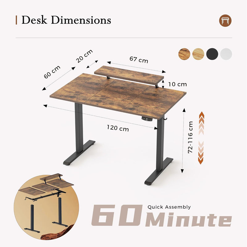 Electric Standing Desk 2 Memory Buttons for Stand