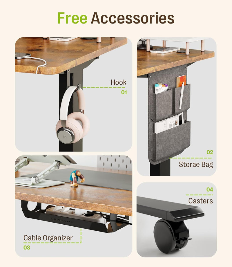 Electric Height Adjustable Standing Desk Sit Stand