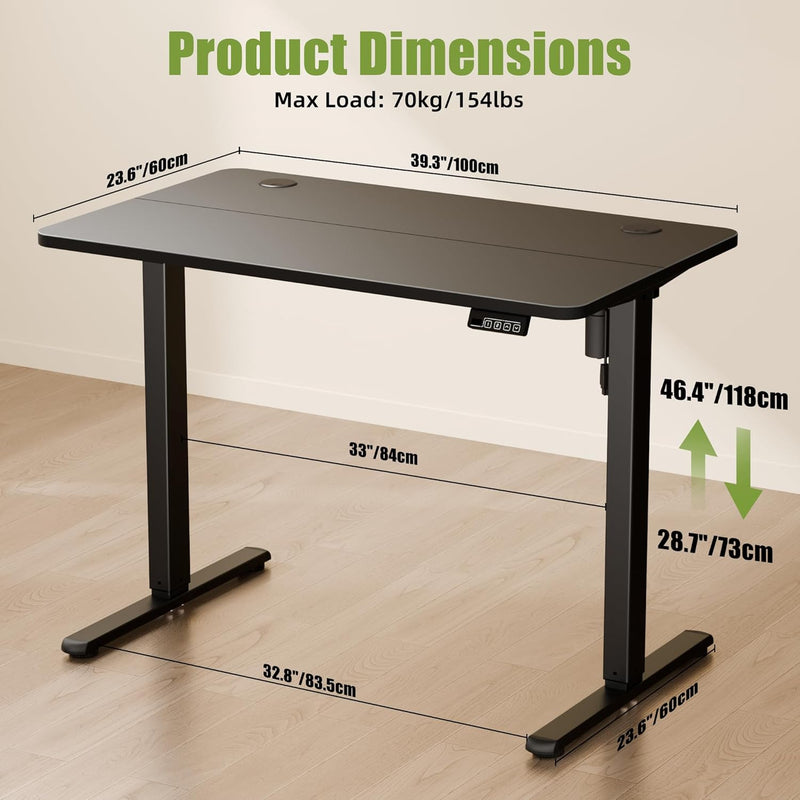 Electric Height Adjustable Standing Desk Sit Stand