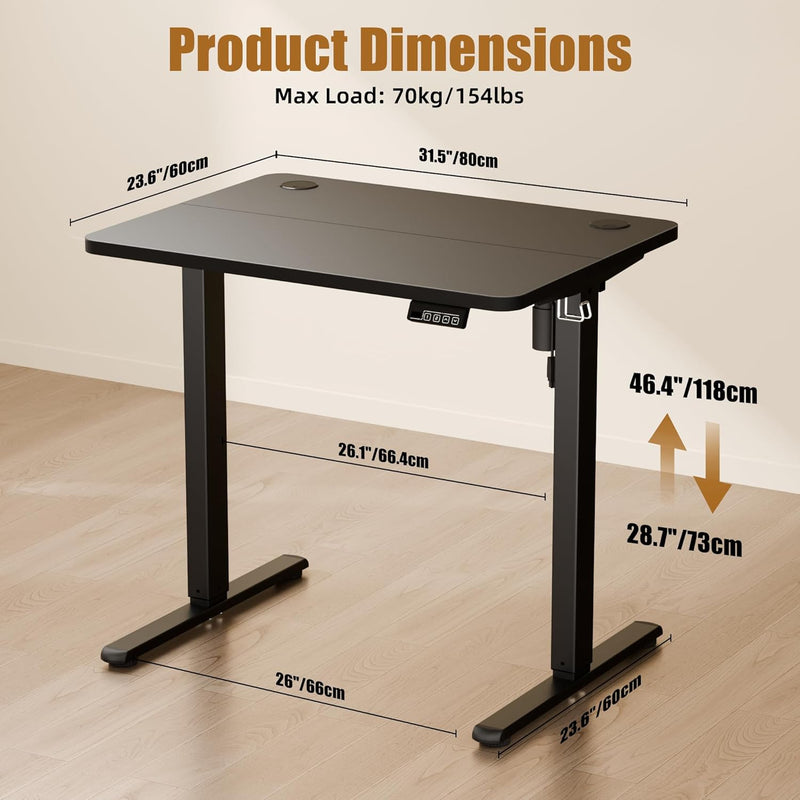 Electric Height Adjustable Standing Desk Sit Stand