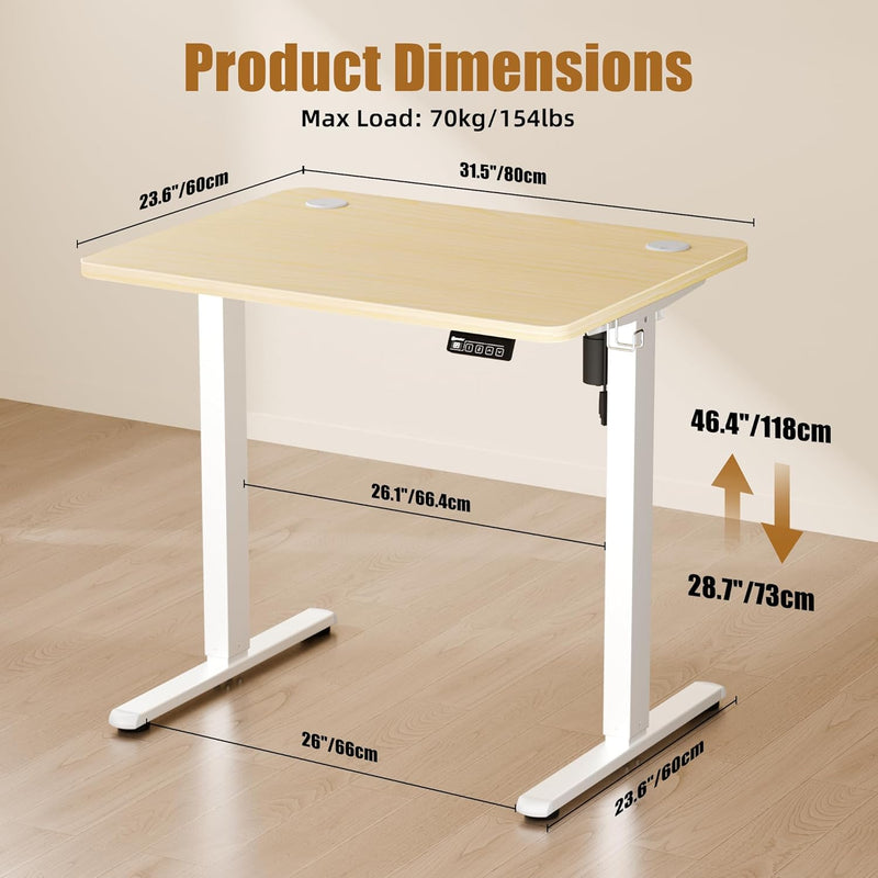 Electric Height Adjustable Standing Desk Sit Stand