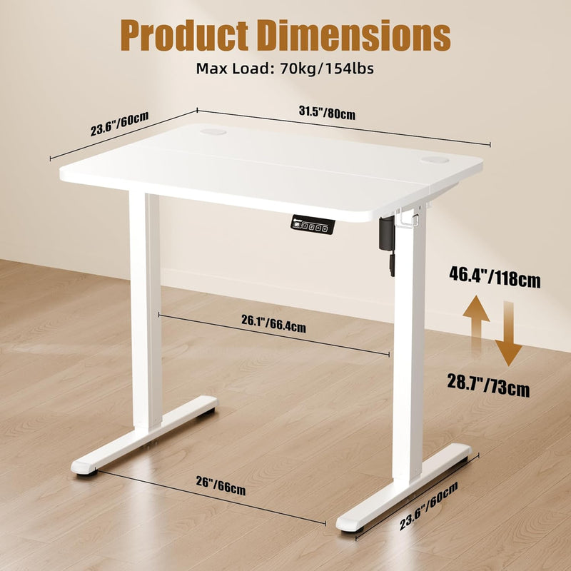 Electric Height Adjustable Standing Desk Sit Stand