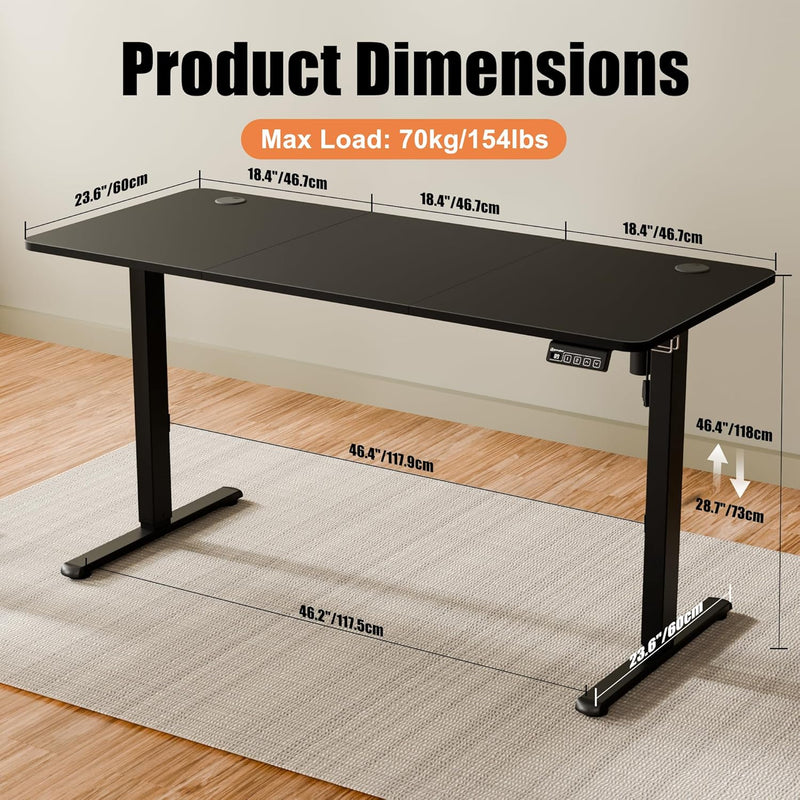 Electric Height Adjustable Standing Desk Sit Stand