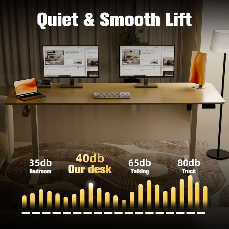 Electric Height Adjustable Standing Desk Sit Stand