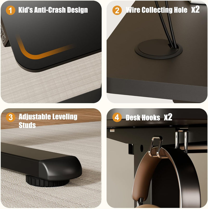 Electric Height Adjustable Standing Desk Sit Stand
