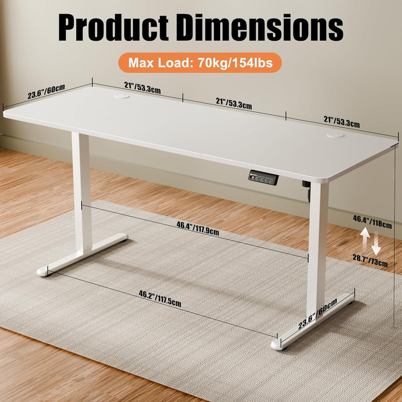 Electric Height Adjustable Standing Desk Sit Stand