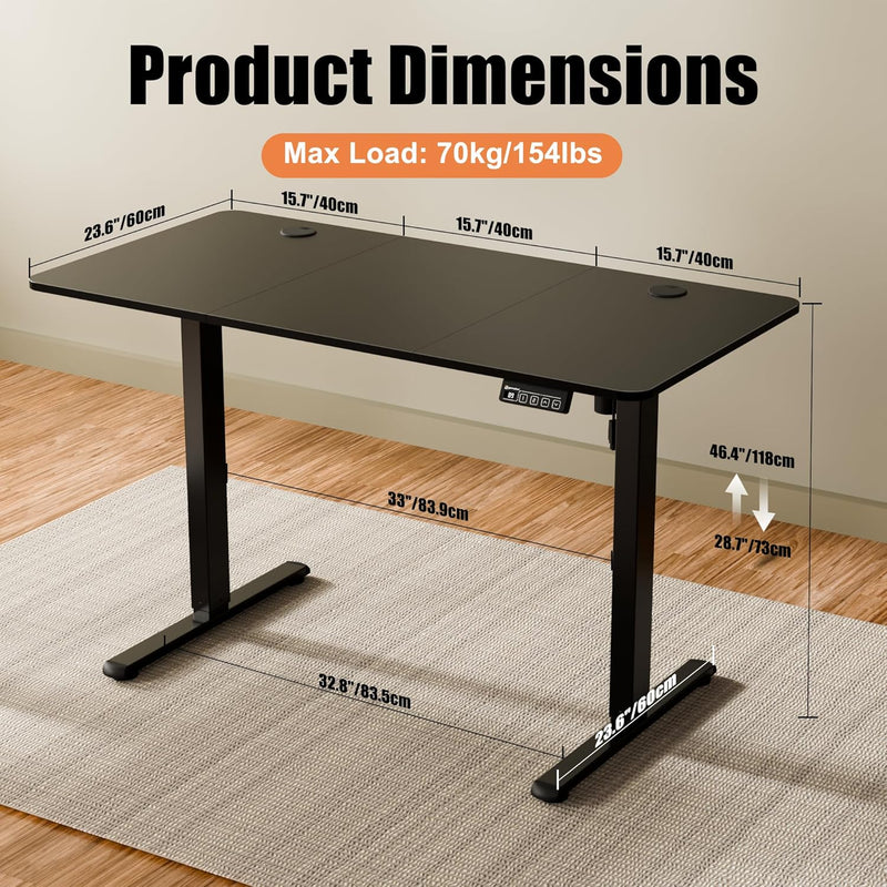 Electric Height Adjustable Standing Desk Sit Stand