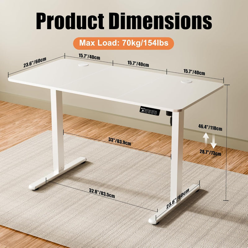 Electric Height Adjustable Standing Desk Sit Stand
