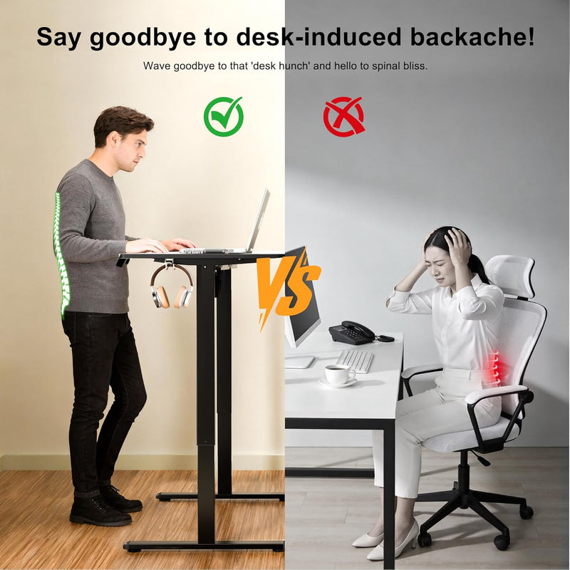 Electric Height Adjustable Standing Desk Sit Stand