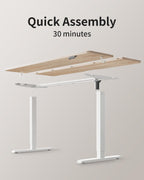 Electric Height Adjustable Standing Desk with Digital Display