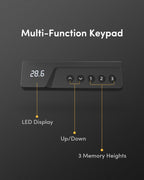 Electric Height Adjustable Standing Desk with Digital Display