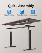 Electric Height Adjustable Standing Desk with Digital Display