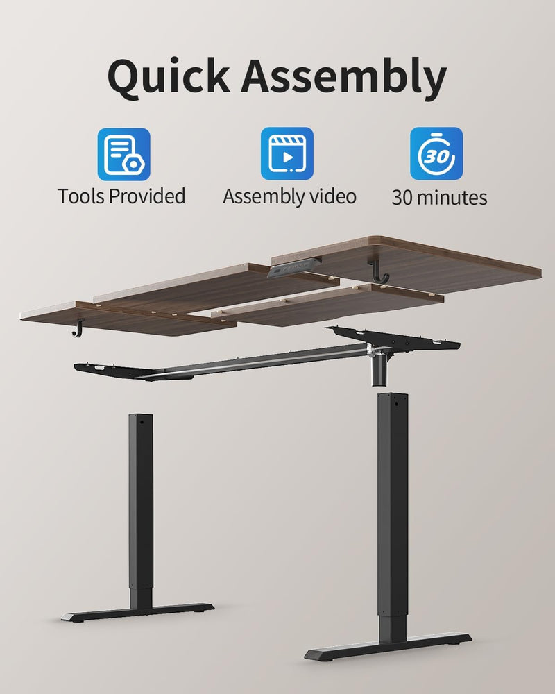 Electric Height Adjustable Standing Desk with Digital Display