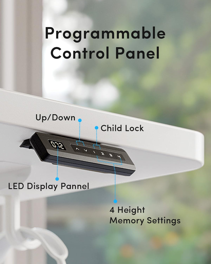 Electric Height Adjustable Standing Desk with Digital Display