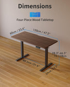 Electric Height Adjustable Standing Desk with Digital Display