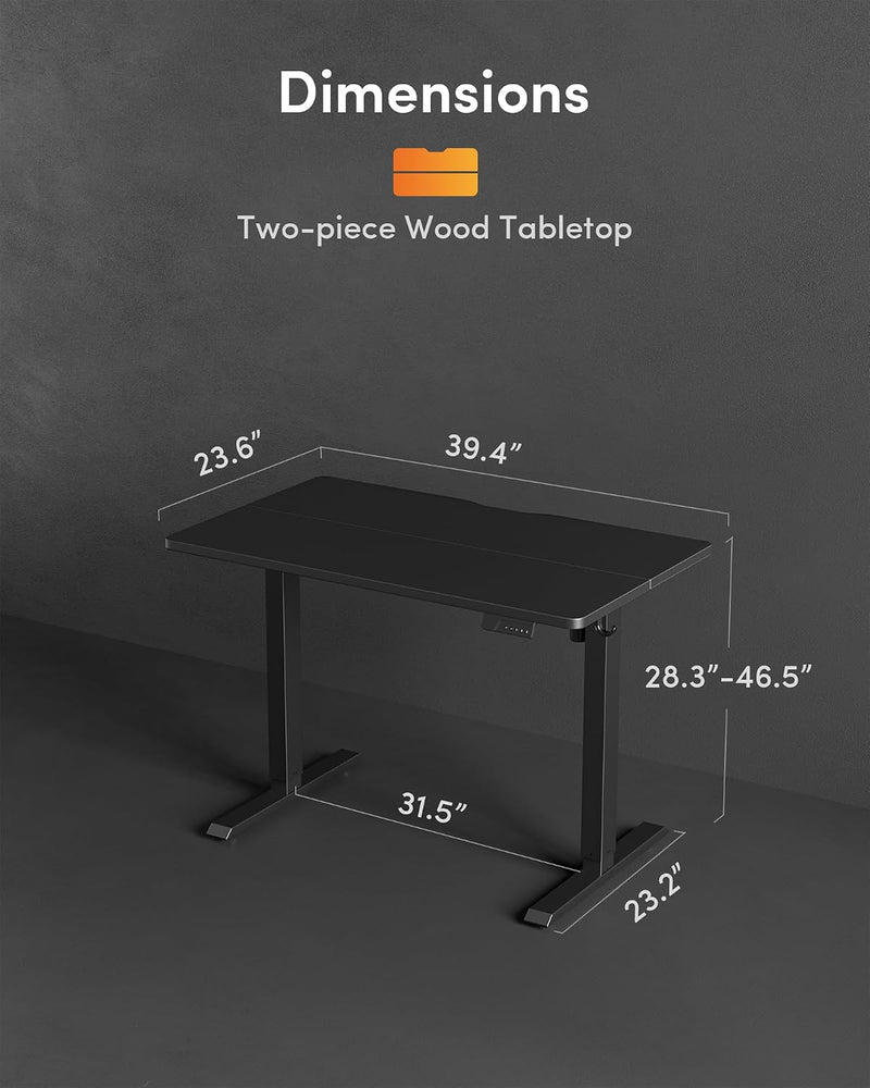 Electric Height Adjustable Standing Desk with Digital Display